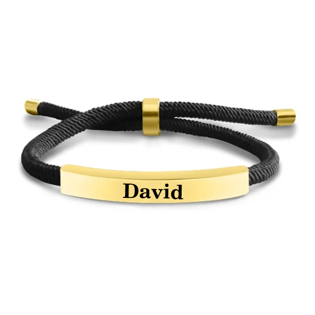 PERSONALIZED ADJUSTABLE MILAN ROPE BRACELET