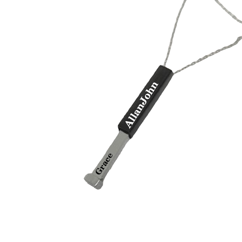 PERSONALIZED HIDDEN NECKLACE BLACK PLATED